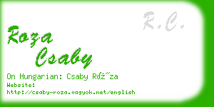 roza csaby business card